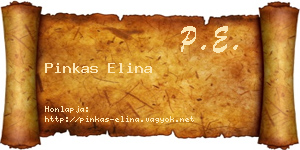 Pinkas Elina névjegykártya